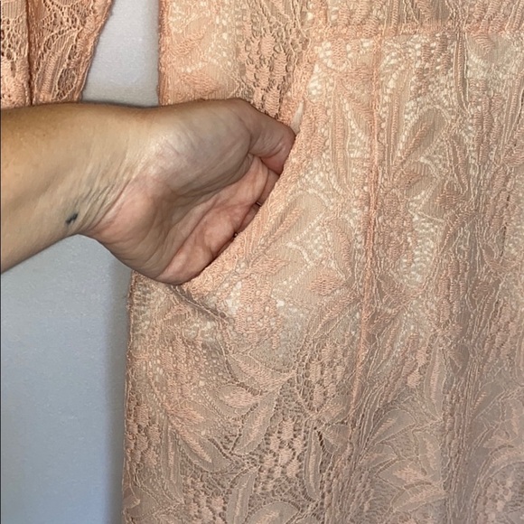 𝅺ANTHROPOLOGIE Maeve Dress Size Small Dusty Pink Lace Lined Dress With p… - Picture 9 of 16